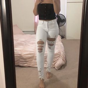 White fashion nova jeans